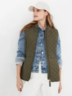 Joules Green Minx Quilted Gilet