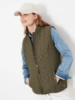 Joules Green Minx Quilted Gilet -Elite Fashion Shop T80193s4