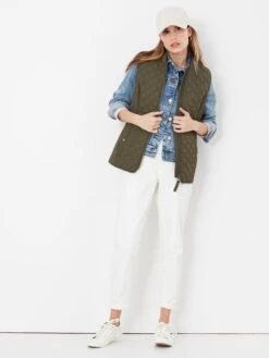 Joules Green Minx Quilted Gilet -Elite Fashion Shop T80193s6