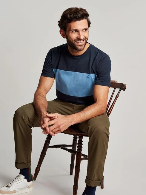 Blue Colourblock T-Shirt 4 Blue Colourblock T-Shirt - Image 4