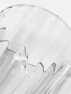 Set Of 2 Clear Country Cottage Bee Glass Ice Cream Sundae -Elite Fashion Shop U70603s3