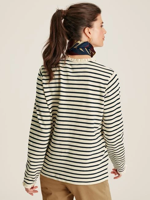 White Long Sleeve Top With Frill 2 White Long Sleeve Top With Frill - Image 2