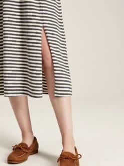 Grey Striped Wrap Midi Dress 10 Grey Striped Wrap Midi Dress -Elite Fashion Shop U75384s4