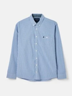 Abbott Blue Long Sleeve Classic Fit Poplin Shirt -Elite Fashion Shop U75387s5