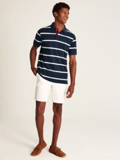 Navy Blue Classic Fit Striped Polo -Elite Fashion Shop U75497s3
