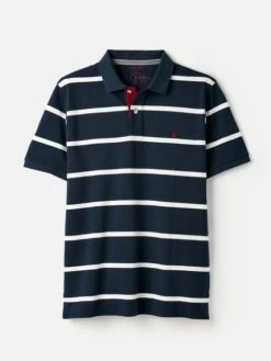 Navy Blue Classic Fit Striped Polo -Elite Fashion Shop U75497s6