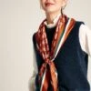 Burnt Orange Silk Square Scarf