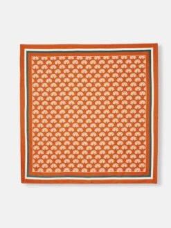 Burnt Orange Silk Square Scarf -Elite Fashion Shop U87788s5